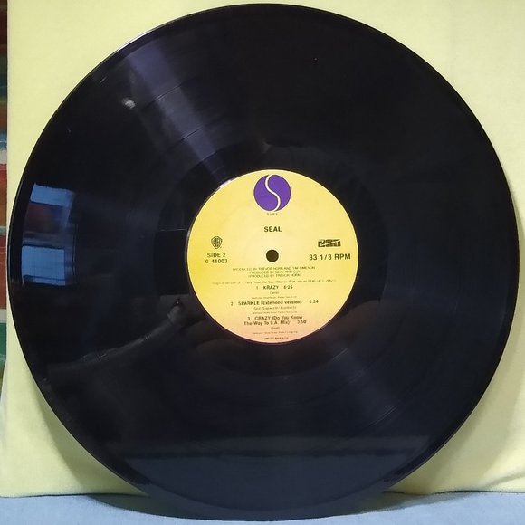 Seal Crazy mixes 12 maxi single 1990 Vinyl record - Picture 4 of 4